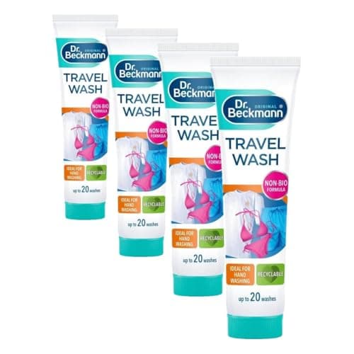 Dr. Beckmann Travel Wash | Clean laundry ON THE GO | up to 20 washes | 100ml (Pack of 4)