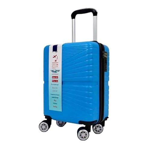 Ryan Air Wizz Air Approved Hardcase Suitcase with Detachable 360 Degree Spinner Wheels - 40x30x20 - Lightweight Ideal for Short Trips - Secure Combination Lock (Blue)