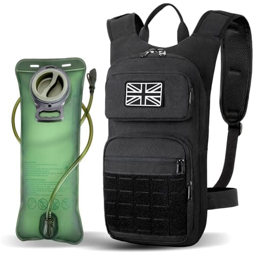 Hydration Backpack Tactical with 3l Water Bladder: Hiking MOLLE Military Day Bag for Hunting for Men Women