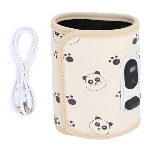 Segrehy Portable Baby Bottle Warmer, USB Rechargeable for Travel, Fast & Even Heating with Precise LCD Display for Safe Temperature Control, Fits Most Bottles, Days Out, Nursery & Home Use