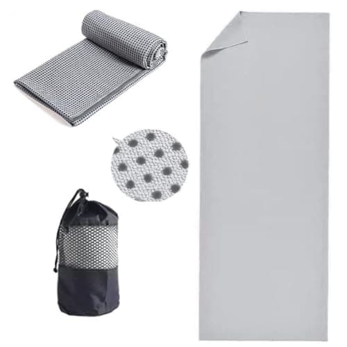 Yoga Towel Yoga Mat Towel Non Slip Hot Yoga Towel Quick Dry Fitness Mats Towel Ultra Soft and Sweat Absorbent Grip Dot Washable Grip Towels With Free Mesh Carry Bag