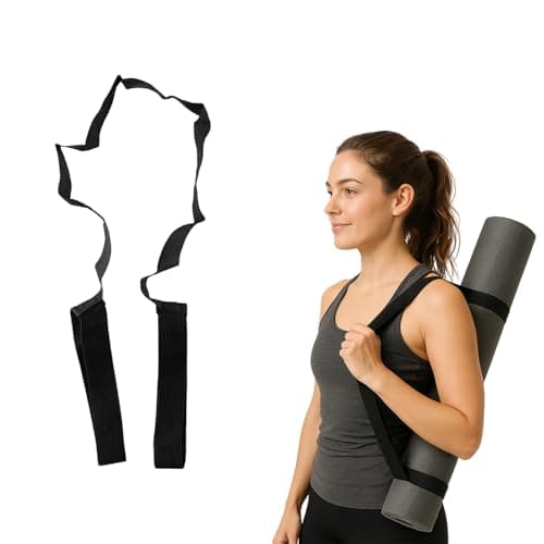 Tabanzhe Yoga Mat Carrying Strap Sling Elastic Loop Yoga Mat Carry Strap Durable Fitness Exercise Straps(Yoga Mat not included)