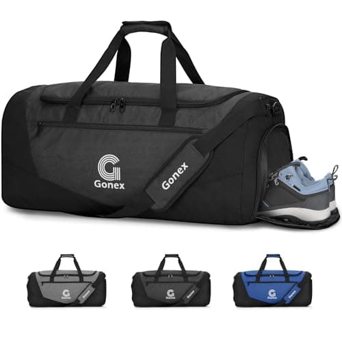 Gonex 60L Gym Duffel Bag with Shoe Compartment, Large Capacity