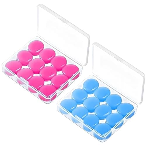 12 Pairs Silicone Ear Plugs for Sleeping, 27dB Noise Cancelling & Waterproof - Reusable Soft Earplugs for Sleep, Swimming, Travel, Concerts - Comfort Fit for Side Sleepers & Travelers