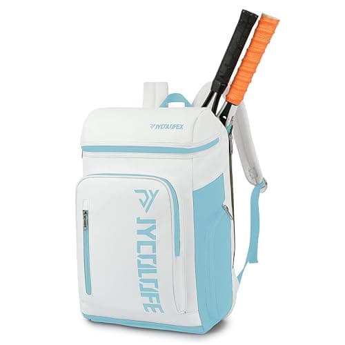 JYColofex gym duffel bag backpack wrestling bag with shoe compartment 4 kinds of back method waterproof sports walking laptop, D-light Blue, Color Sports Tennis Badminton Backpack