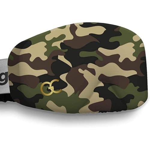 GogglesCover Ski Goggles Protective Cover, Ski Equipment, Green Camo Design
