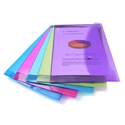 Rapesco 0688 ECO Recycled Popper Wallets, A4+, Pack of 5