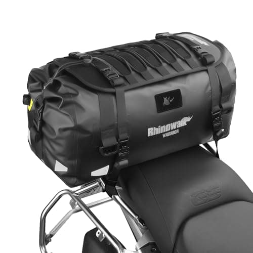 abamita Motorcycle Tail Bag Waterproof 20L 40L 65L Roll Top Dry Bag Motorbike Rear Seat Bag Duffel Luggage for Touring Commuting Camping