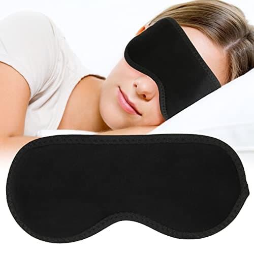 Blackout Eye Mask, Black Magnet Blindfold Sleep Mask Eye Shade Cover with Adjustable Strap for Home, Travel, Nap, Work, Magnetic Therapy, Headache Relief, Helps Sleep Better Women Men