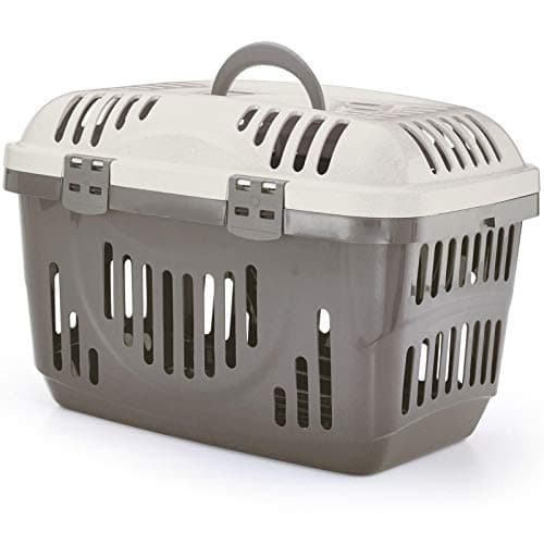 CAT CENTRE Beige & Cream Pet Carrier Basket, Top Entry, Dog Cat Puppy