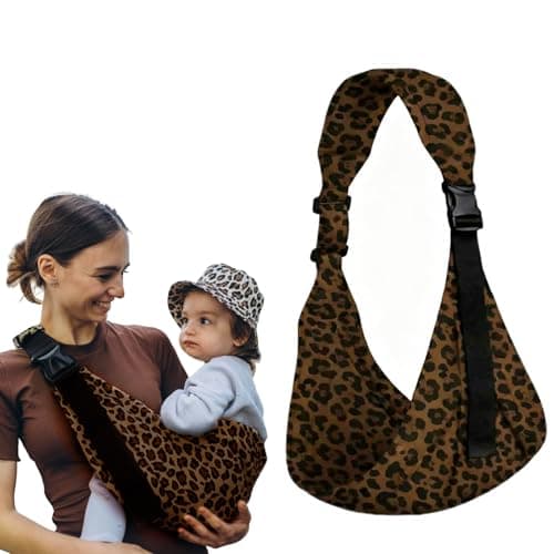 Baby Sling Carrier, Adjustable Leopard Baby Carrier Portable Baby Wrap