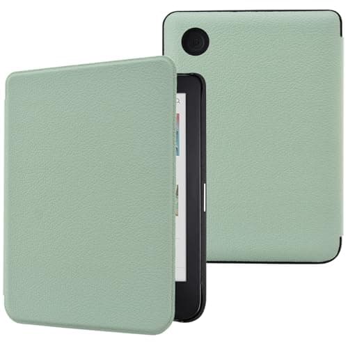 DMLuna Case for Kobo Clara Colour/Clara BW/Clara 2E 6"eReader, Ultra Slim Lightweight Folio Premium PU Leather Protective Cover with Auto Sleep/Wake Function, Agave Green