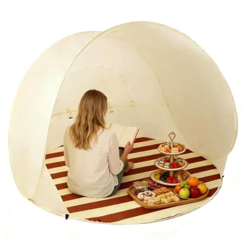 Pop Up Portable Beach Canopy Sun Shade Shelter for 3-4 Person UPF 50+