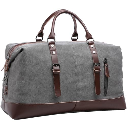 Canvas Duffle Bag 40-50L Large Capacity Travel Bag, Gym Duffle Bag Multi-Functional Shoulder, Hand, and Crossbody Carry Weekend Bag for Men and Women