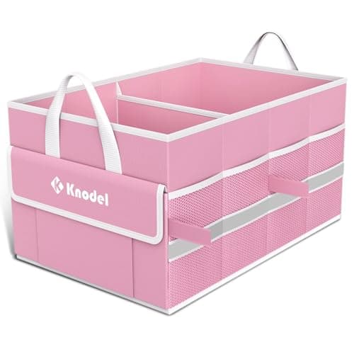 K KNODEL Car Boot Storage Organiser for SUV, Van, Truck (Small, Pink)