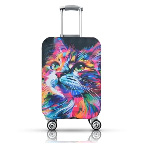 Chostky Travel Luggage Cover, Elastic Washable & Stretchable Suitcase Protector, Anti Scratch Travel Suitcase Cover, Approved Travel Accessories Baggage Covers for 22-24 Inch Luggage(M)