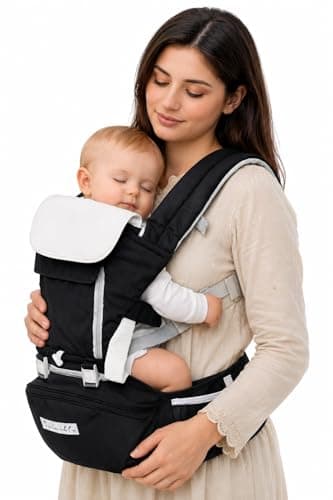 BAABLA Ergonomic Baby Carrier with Hip Seat (8–35 lbs) – Adjustable