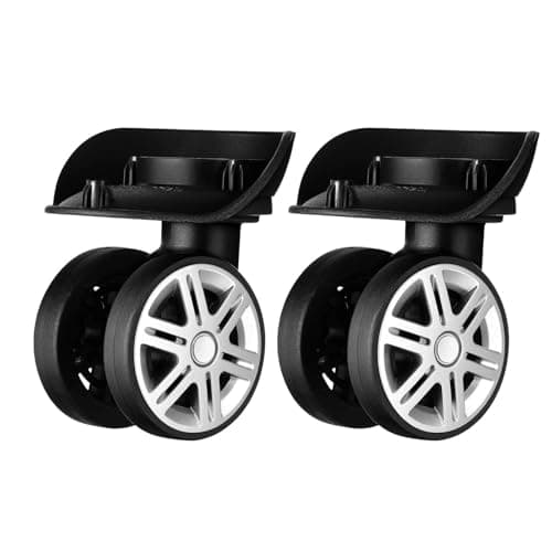 Luggage Wheels Replacement - 2 Piece Quiet Smooth Spinner Set, Heavy Duty Detachable Trolley Caster, Universal 360 Degree Swivel Repair Kit | For Travel Bag Suitcase Duffle Business Vacation