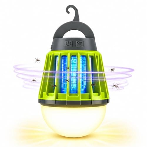 Mosquito Repellent Lamp, 2 in 1 Lantern and Bug Killer, USB Rechargeable, Portable Camping Light for Camping, Campervan and Motorhome