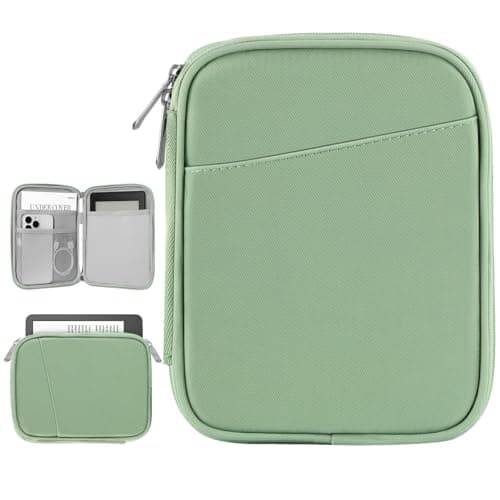 Vinabilia 6-7 Inch Sleeve Case for Kindle and eReader, Matcha Green