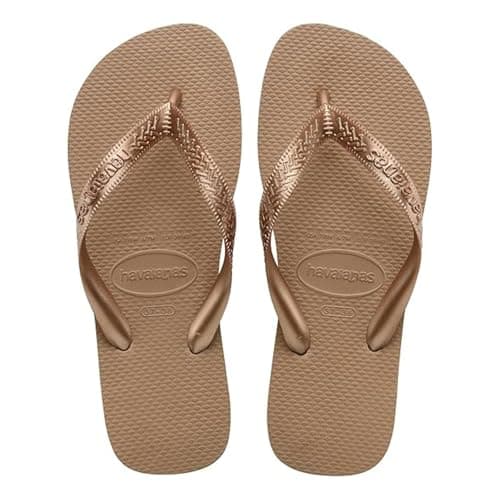 Havaianas Women's Top Tiras Flip-Flop, Rose Gold, 8 UK