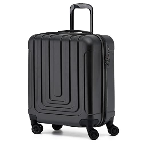 Flight Knight Premium Hard Shell Lightweight Cabin Suitcase - 8 Spinner Wheels - Built-in TSA Lock & USB Port - Luggage Approved for Airlines Including easyJet Large Cabin - 56x45x25cm