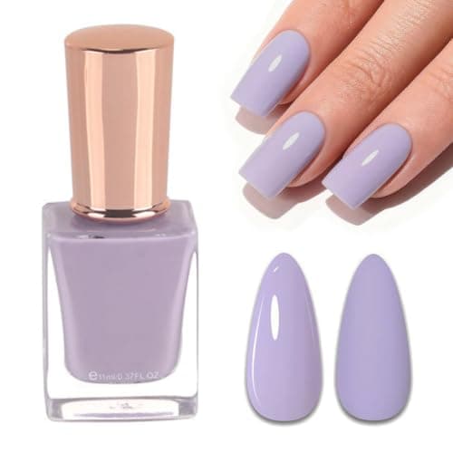 Purple Nail Polish, Quick Dry Nail Varnish - Air-Dry No-Lamp Formula, Summer Manicure Colour for DIY At-Home Use, Long-Wear Daily Finish and Travel Touch-Ups