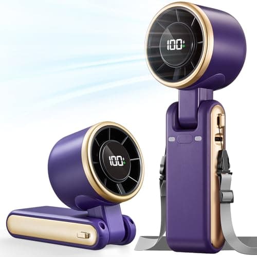 Bearwind Portable Handheld Turbo Fan, 5-Speed High Airflow, 4000mAh Battery