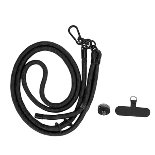 LIYJTK Action Camera Lanyard Adjustable Quick Release Anti Lost Rope for Pocket 3, Action 5, ONE X4 Adjustable Strap (Black)