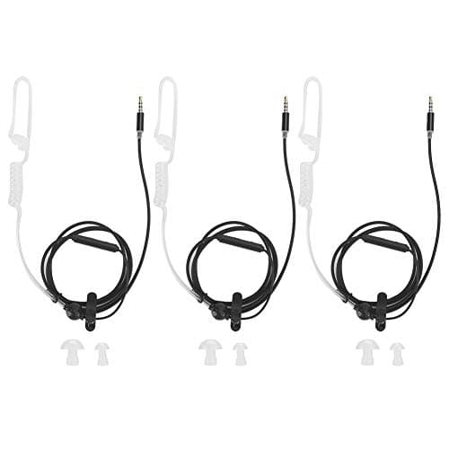 In-Ear Noise Reduction Headphones 3 Pack with Mic for Mobile Phone, Black