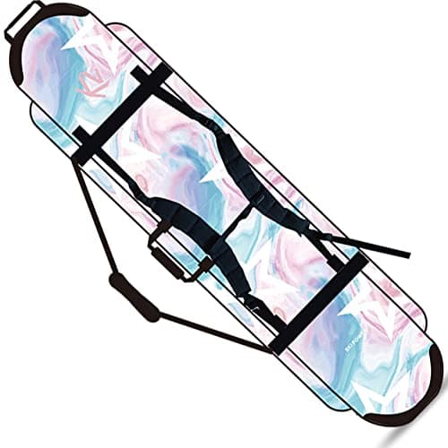 Snowboard Sleeve Soft Cover Case Snowboard Accessories Bag Strap for Travel Storage Transport Protection Suitcase Neoprene Board Bag with Binding Scratch Resistant Open,Pink,L(160CM)