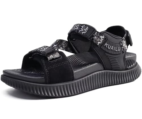 KuaiLu Womens Orthopedic Walking Sandals with Arch Support Recovery Cushion