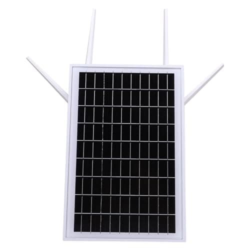 TOPINCN Solar Powered 4G LTE Modem Router, Solar WiFi Access Point, Solar Internet Hotspot, IP66 Outdoor Wireless Network Gateways with 15W Solar Panel for RV Security Camera (EU Version)