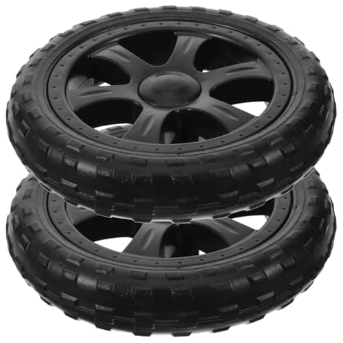 ULTECHNOVO Shopping Cart Wheels Replacement - 6.68 Inch Standard Fit Replacement Shopping Trolley Spare Wheels - Plastic Shopping Cart Repair for Folding Rolling Bag Laundry, 2 PCS