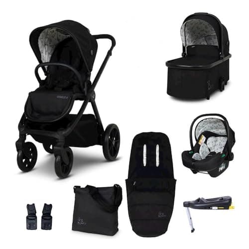 Cosatto Giggle 4 Travel System Everything Bundle | Pram, Pushchair, Carrycot & Tote, Infant Carrier Car Seat & Base | Birth-4 Years, i-Size Group 0 | Compact Fold, Footmuff, Bag, Raincover (Foxed)