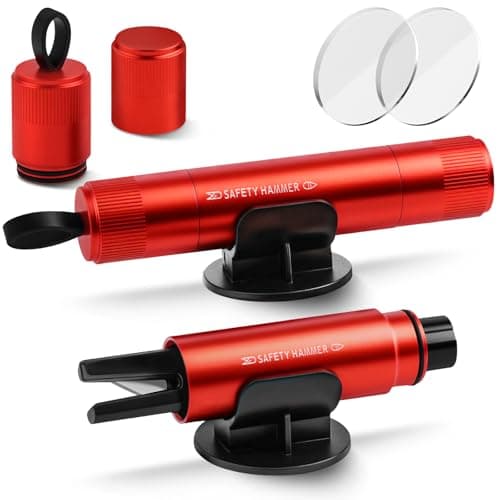 MOXYOY 2-in-1 Window Breaker and Seat Belt Cutter with Holders