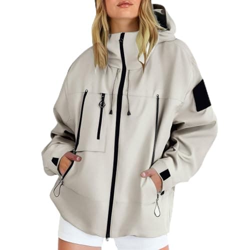 Ladies Waterproof Jackets, Lightweight Windbreaker Raincoats
