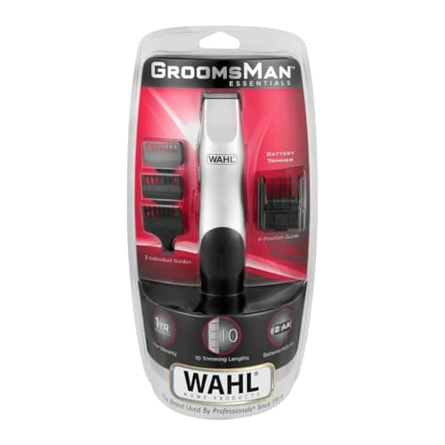 Wahl Groomsman Cordless Beard Trimmer for Men, Battery Powered