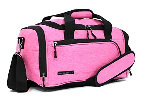Ryanair Cabin Bag 40x25x20 Underseat Holdall – Lightweight Airline Approved Travel Duffel with Shoulder Strap for Ryanair, EasyJet, Jet2, Wizz Air & British Airways (20L) - Pink