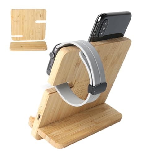 Wooden Wireless Charging Station Travel Phone Charger Stand