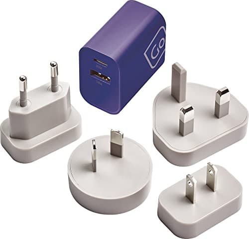 Go Travel Worldwide USB-A & USB-C Mains Charger - Dual Port, Compact