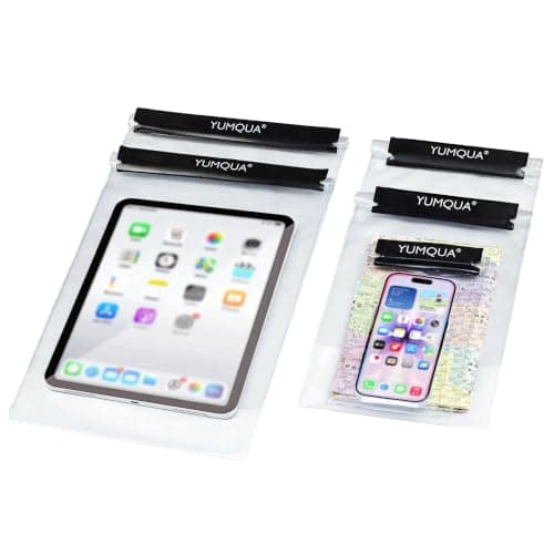 5Pack Waterproof Pouch, Clear Waterproof Bag for iPhone, Document, Passport, Map, Tablet, Camera, Water Proof Pouches Watertight Dry Bags Suitable for Kayaking, Boating, Swimming, Beach, Travel