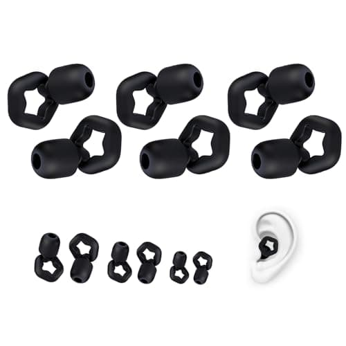 Ear Plugs for Sleep, 3 Pairs(S/M/L) Noise Cancelling Ear Plugs, Hearing Protection EarPlugs for Noise Reduction 35dB, Comfortable Silicone Earplugs for Sleep, Focus, Concerts, Study, Travel