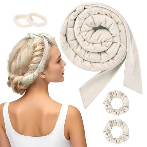 BUTBU Heatless Curlers Headband, 5PCS No Heat Hair-Curlers and Rollers