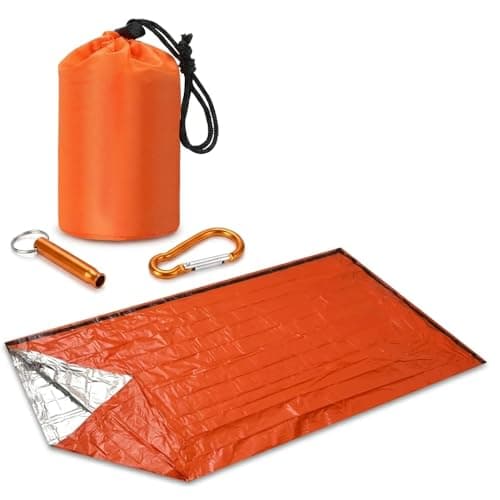 Reyuvidep Emergency Survival Sleeping Bag, Reusable Bivvy Bag for Outdoor Camping, Hiking