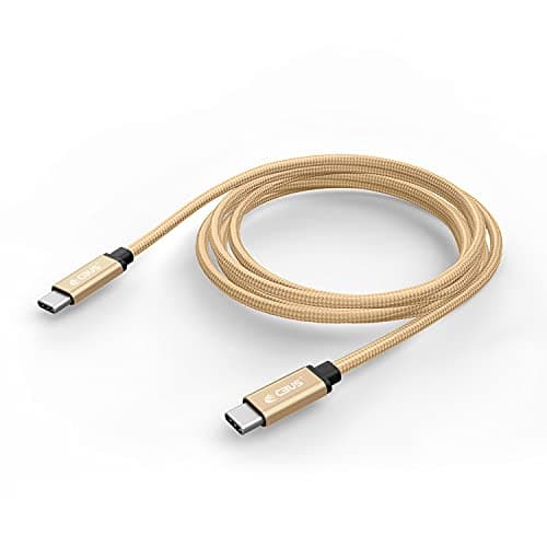 CBUS Heavy-Duty Braided USB C to USB C Charger Cable (Beige Gold, 2m)