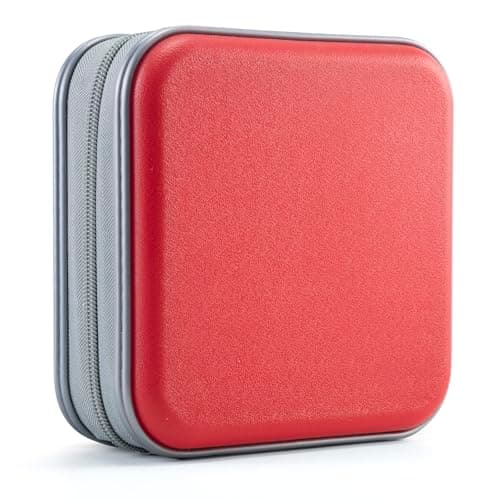 UENTIP CD Case,48 Capacity Hard Plastic CD Case Holder,for Car,Home&Travel