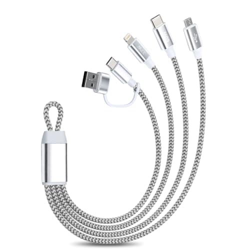 aceyoon 3 in 2 Multi Charging Cable, 35CM Short Multi Charger Cord