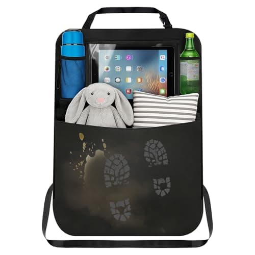 VBGURR Car Back Seat Organizer for Kids,Waterproof Kick Mat Storage Bag