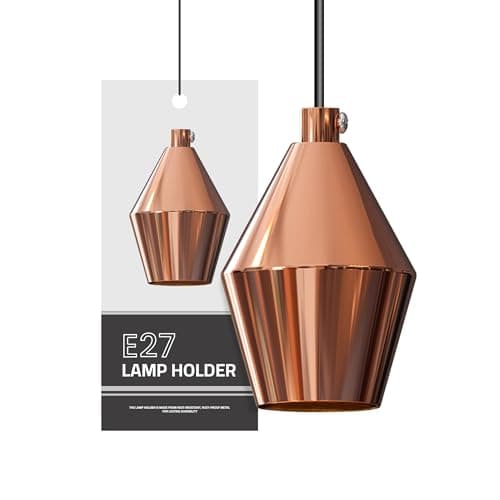 DC VOLTAGE Vintage Antique Retro Metal Bulb Socket Lamp Holder Lamp Shades Industrial Edison E27 Bulb Light Socket - Rose Gold